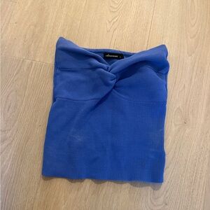 Blue Women's Strapless Top